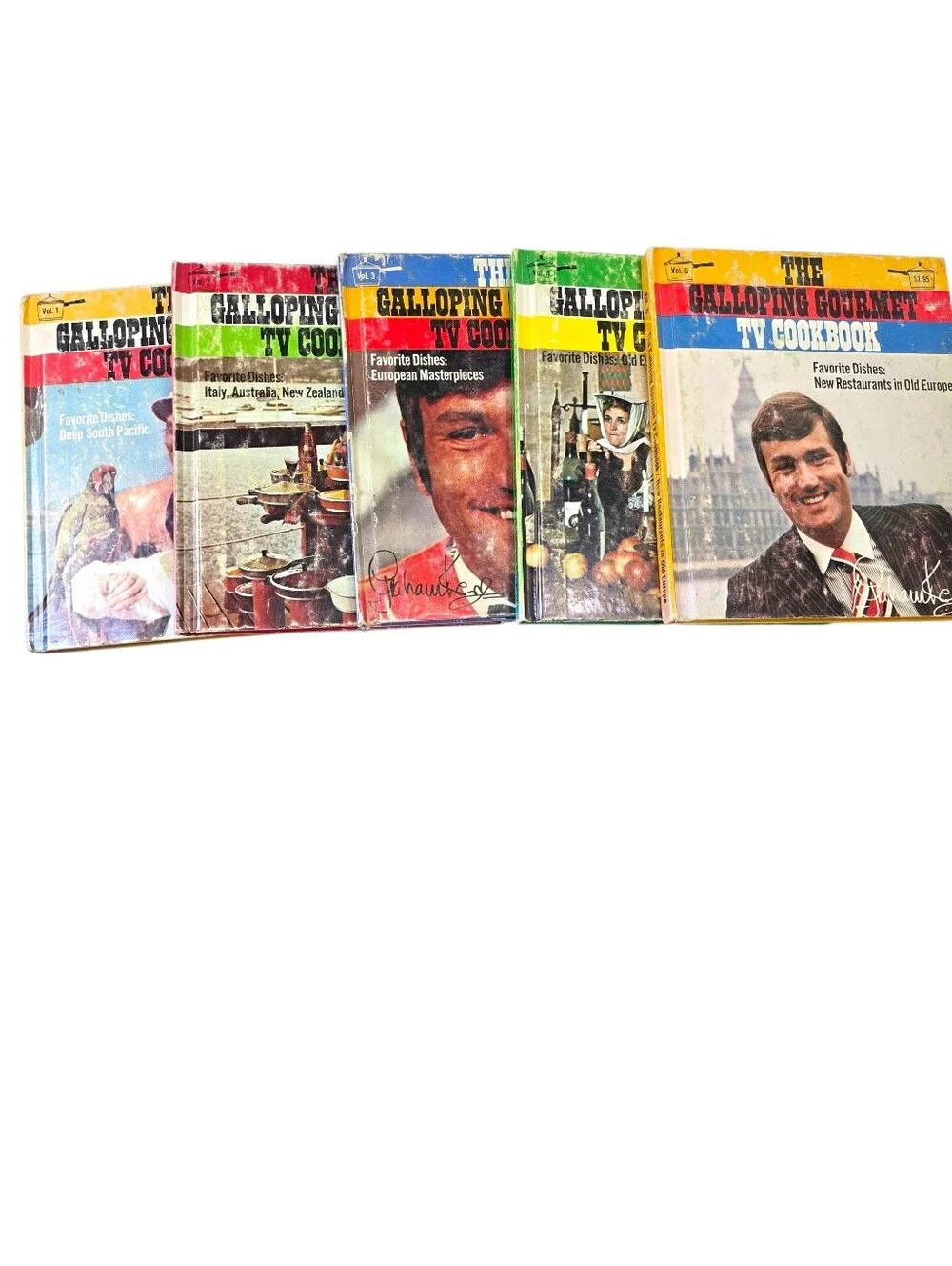 Vintage The Galloping Gourmet TV Cookbook Set